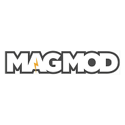 MAGMOD logo in bold letters with a yellow triangle accent on the ‘A’/center area of the wordmark