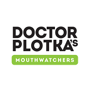 Doctor Plotka's MouthWatchers logo with bold black text and a green rounded banner reading MouthWatchers